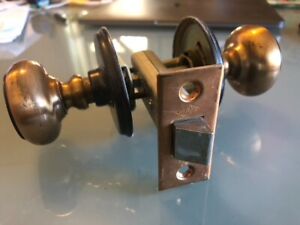 Weiser 1950 Privacy Door Lock Knob Set Copper Black Reversible 2 3 8 Setb Mcm