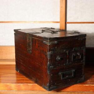 Japanese Wooden Tansu Chest Suzuribako Inkstone Box Funadansu Popular Sizewbx225