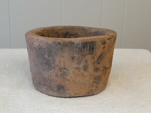 Old Primitive Wooden Herb Crushing Bowl Woodenware Farmhouse Country