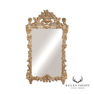 Italian Neoclassical Style Silvered Giltwood Wall Mirror