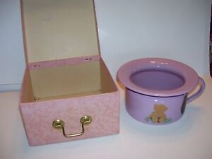 Vintage Antique Germany Child S Doll Pink Chamber Potty Pot