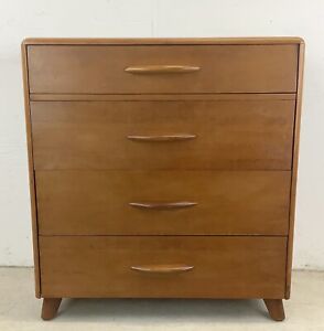 Mid Century Four Drawer Dresser With Pull Out Desk