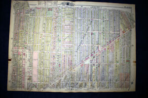 Antique Detroit Plat Map Gratiot Mcclellan Harper Ave Canton E Grand Blvd 1918