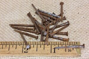 1 Old Square Nails 25 Real 1850 S Vintage Rusty Patina 5 32 Small Head Brads