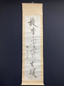 Chinese Hanging Scroll Elegant Calligraphy With Poetic Phrase Artist Seal