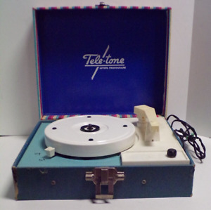 Tele Tone Living Phonograph Vintage Portable Record Player W Box Hs C3 1