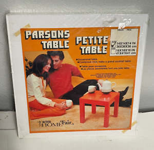 Vintage 70 S Action Parsons Side Table New White Plastic Modern Design 14x14x14
