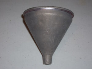 Vintage Small 4 Across 4 Tall Metal Tin Funnel Good Condition For Being So Old