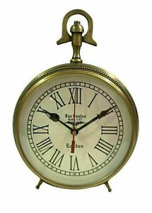 Maritime Antique Finish Roman Numerals Table Clock Home Office Clock
