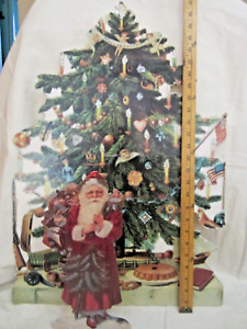 Vtg 1988 Winslow Victorian Christmas Die Cut Tree Santa Standup Display 26 