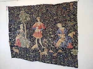 Antique Tapestries French Aubusson Hanging Medieval Style Needle Point Item503