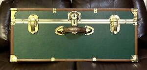 Vintage Green Concourse Steamer Trunk 30 X 16 X12 5 