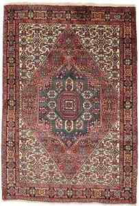 Rare Vintage Geometric Design 3x4 5 Bidjar Oriental Rug Handmade Wool Carpet