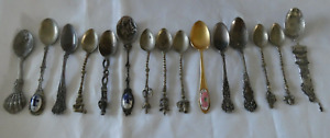 Vintage Lot 15 Collectible Demitasse Spoons