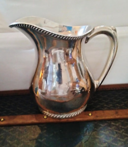 Reed Barton Hotel Silver Water Pitcher Vintage Usn Fouled Anchor Emblem 3000