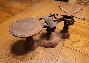 Antique Small Cast Iron And Brass Fairbanks Scale