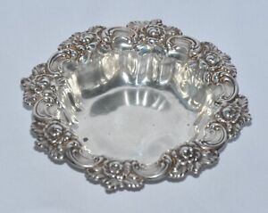 Frank M Whiting Sterling Silver 5 5 Bowl 394 82 Grams Floral Candy Nut Dish