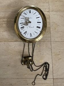 Vintage Rare Jobez Vesoul Large Comtoise Wall Clock With Chiming Up A Brass Bell