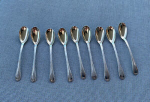 9 Christofle French Gilt Silver Spoons Austrian Antique Armory