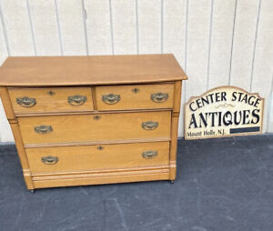 64862 Antique Oak Restored Dresser Chest
