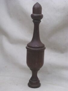 Vintage Antique Turned Wood Finial Salvaged Furniture Topper Top Post 8 Accent