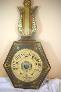 Antique French Octagonal Barometer Made In Italy 1122c7 