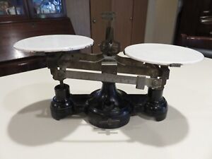 Antique Cast Iron Balance Scale 10 Lbs Capacity Unmarked No Counter Weight