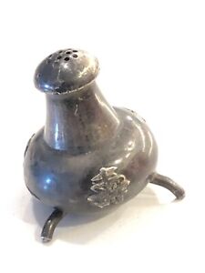 Old Chinese Export Sterling Silver Pepper Shaker Worn As Shown 121123da 
