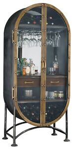 Howard Miller Boilermaker Wine Bar Cabinet 695286 Rustic Modern Liquor Storage