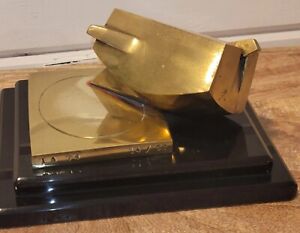 Mid Century Modernist Bronze Sculpture Signed La 74 Limited Numbered 14 Of 50
