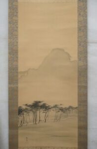 Japanese Print Hanging Scroll Japan Beauty Gaho Landscape Painting F622