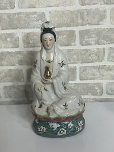 Vintage Beautiful Chinese Guan Yin Goddess Porcelain Figurine 10 