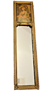 Mirror Wall Vertical Antique Trumeau Style Gold Home Decor 13 In H X 3 In W