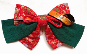  Vintage Hair Ornaments Japanese Ribbon Tying Comb Silk Gold Thread Etc 