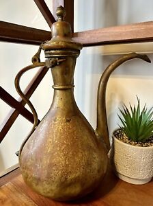 Marked Middle Eastern Antique Dallah Arabic Tea Coffee Pot