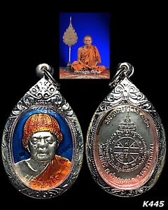 Beautiful Coin Lp Koon Wat Banrai Thai Buddha Amulet Talisman Pendant Charm K445