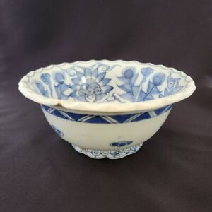 Antique Japanese Old Imari Ware Pottery Bowl Dish Chidori Arita Dia 18cm 7 0inch