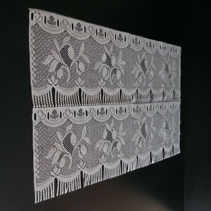 Curtain Lace With Bandeau Kitchen Home White Upholstery Art Deco N5626
