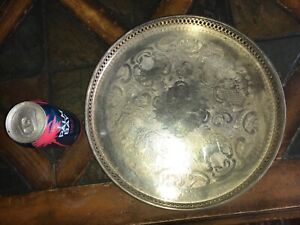 Marlboro Silver Plated On Copper Footed Serving Tray 12 Across Lot 49