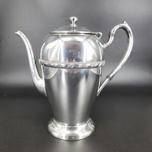 Academy Silver On Copper Serving Teapot Antique 114 Tea Coffee Pot Decor 8 