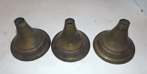 3 Matching Solid Brass Antique Victorian Wall Sconce Or Ceiling Fixture Caps Exc