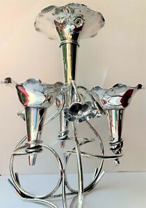 England 19 20th Century A Charles Favel Co Art Nouveau Silver Plated Epergne