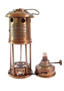 100 Working Antique Brass 7 Miner Lamp Antique Maritime Ship Boat Oil Lantern