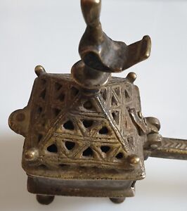Rare Antique Islamic Arabic Yemen Jewish Incense Burner Bronze Bird