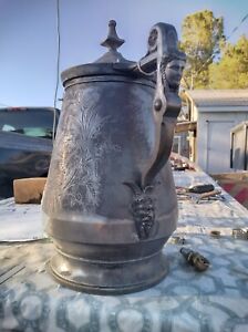Jas Stimpson Patented 1854 And Made In 1868 Silver Plate Ice Water Pitcher 45