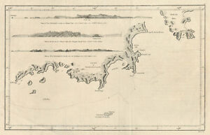 Antique Map Chart Of Van Diemen S Land W Bligh 1785