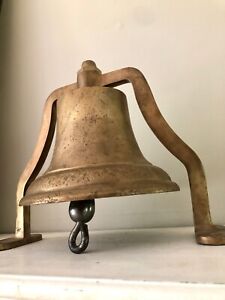 1800 S Bronze Helm Bell Maine Nautical Sailing Ship Boat Bell Solid Bronze