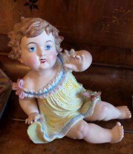 Vintage Large Conta Boehme Piano Baby Girl 9 Hx10 L Handpainted