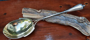 Sterling Aesthetic Serving Spoon W Gw Bowl Stippled Finial Atr Willam Gale