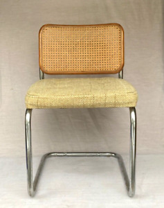 Mid Century Modern Marcel Breuer Style Cane Back Cesca Chrome Dining Chair